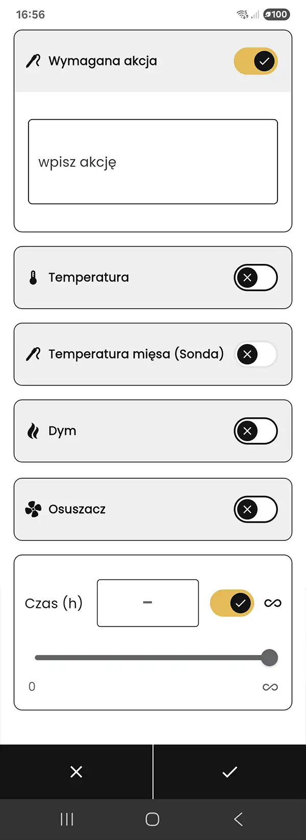 Okno dialogowe edycji kroku