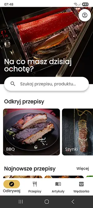 Ekran parowania w aplikacji BORCOOK