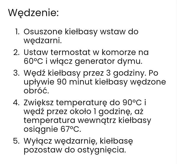 Widok kroków przepisu
